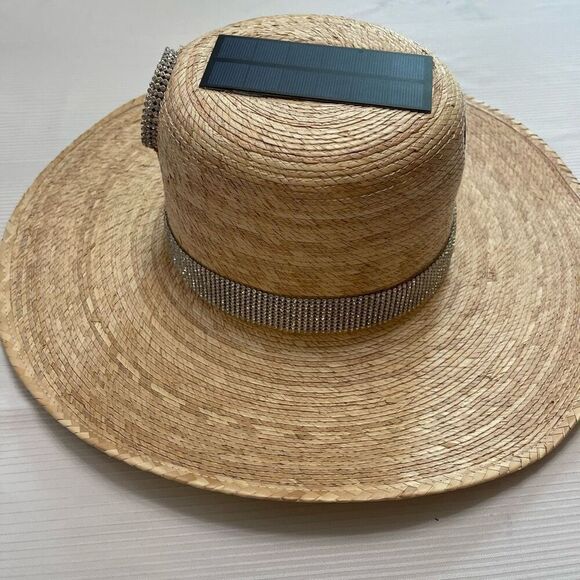 Kool Breeze Solar Fan Straw Cooling Cowboy Hat - Picture 5 of 8